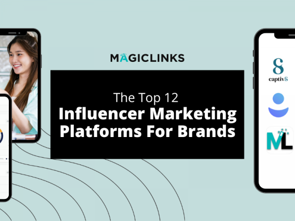 header for top 12 influencer marketing platforms for brands with brand logos