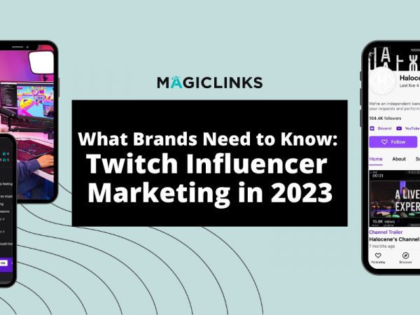 Twitch influencer marketing for brands header with Twitch screenshots